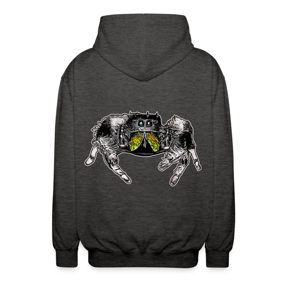 Unisex Zip-Hoodie Phidippus regius Rastafari male - Anthrazit
