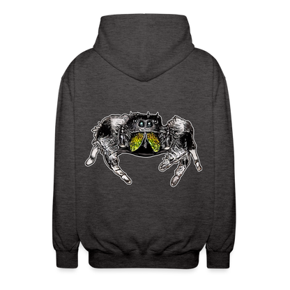 Unisex Zip-Hoodie Phidippus regius Rastafari male - Anthrazit