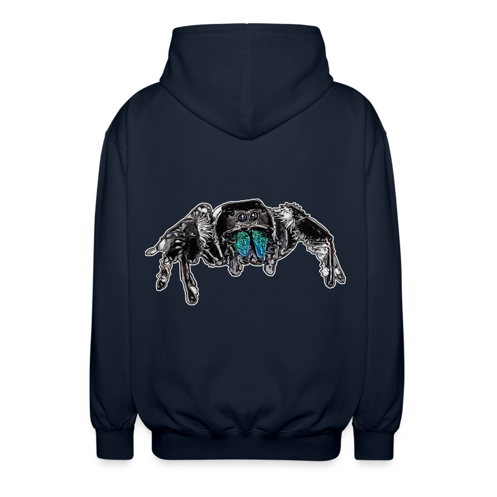Unisex Zip-Hoodie Phidippus regius Everglades male - Navy