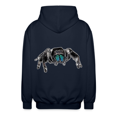 Unisex Zip-Hoodie Phidippus regius Everglades male - Navy