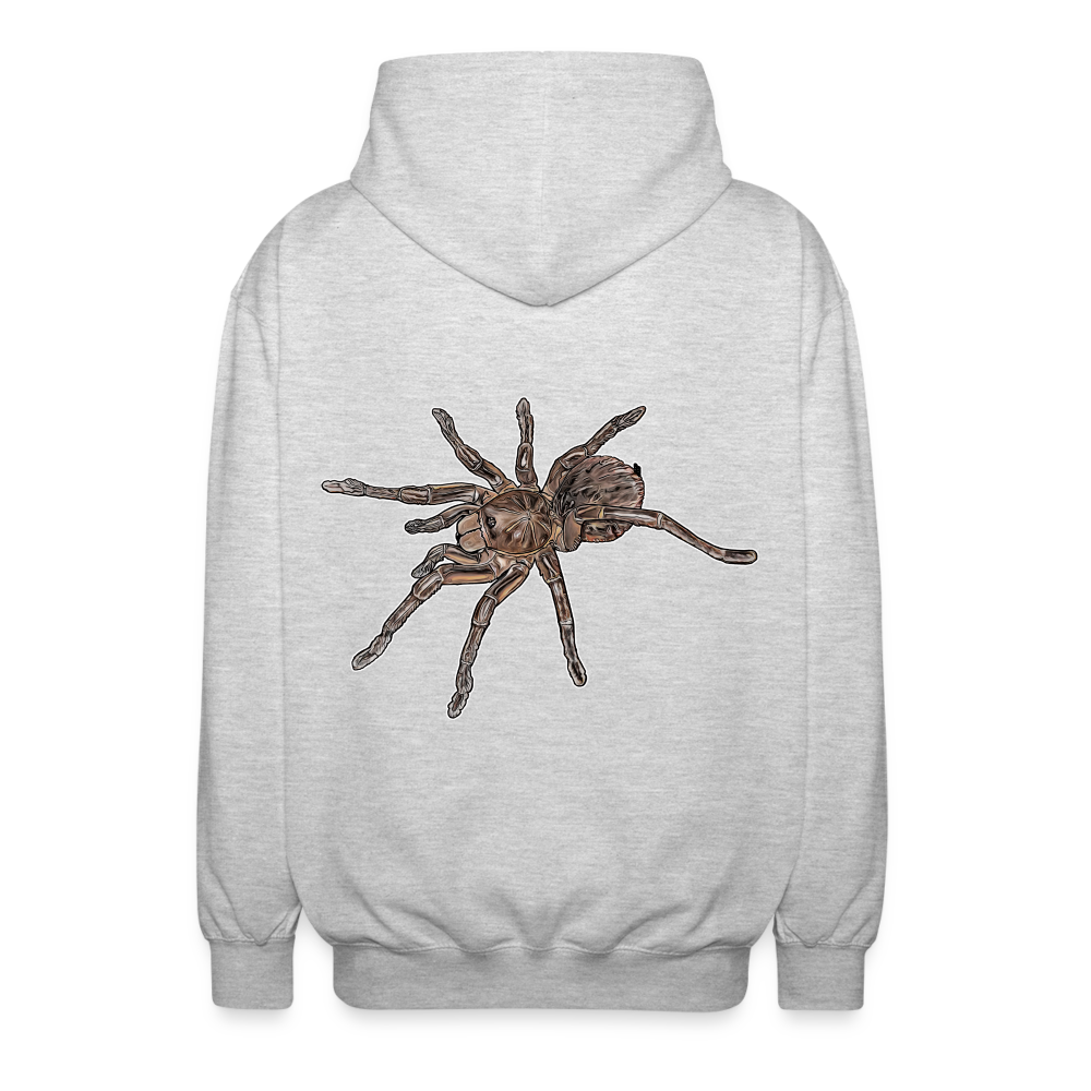 Unisex Zip-Hoodies Theraphosa stirmi juvenile - Hellgrau meliert
