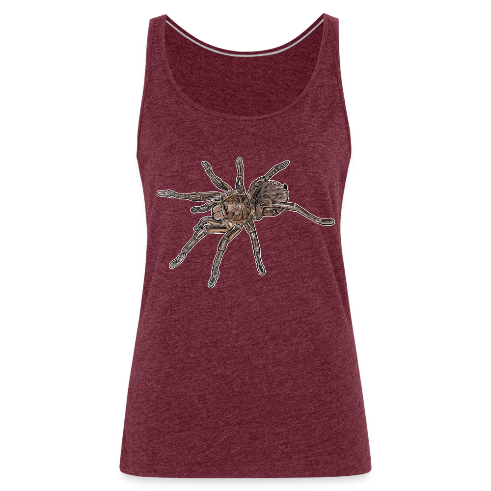 Frauen Tank Top Theraphosa stirmi juvenile - Bordeauxrot meliert