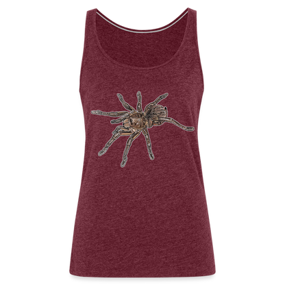 Frauen Tank Top Theraphosa stirmi juvenile - Bordeauxrot meliert