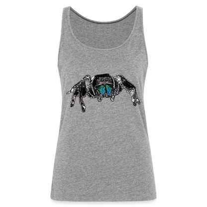 Frauen Tank Top Phidippus regius Everglades male - Grau meliert