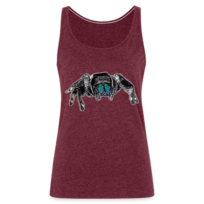 Frauen Tank Top Phidippus regius Everglades male - Bordeauxrot meliert