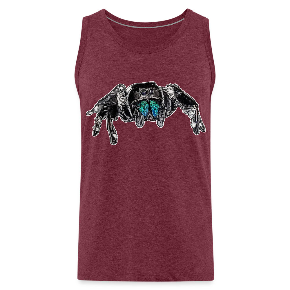 Männer Tank Top Phidippus regius Everglades male - Bordeauxrot meliert