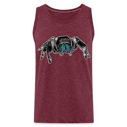 Männer Tank Top Phidippus regius Everglades male - Bordeauxrot meliert