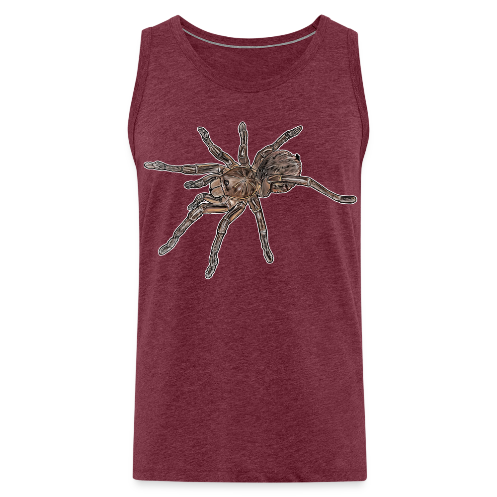 Männer Tank Top Theraphosa stirmi juvenile - Bordeauxrot meliert