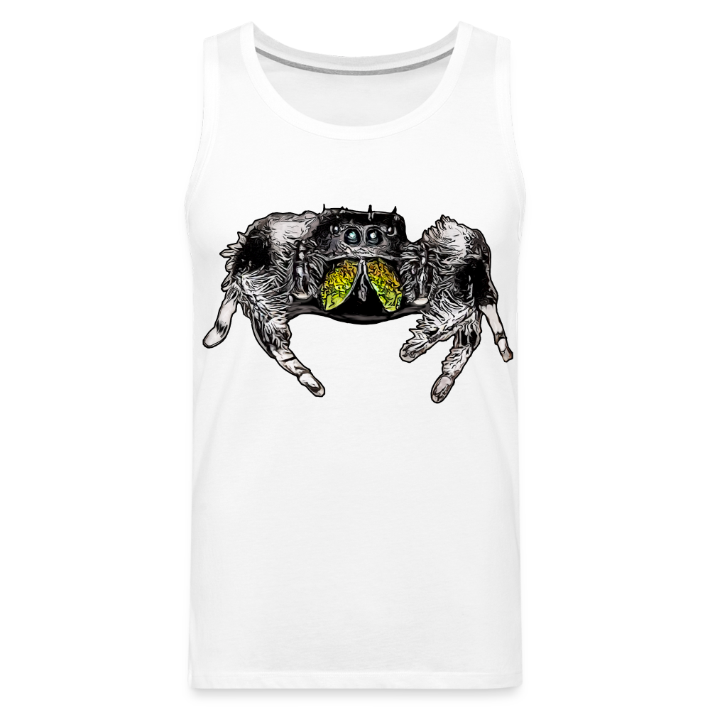 Männer Tank Top Phidippus regius Rastafari male - weiß