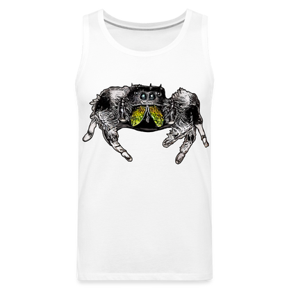 Männer Tank Top Phidippus regius Rastafari male - weiß