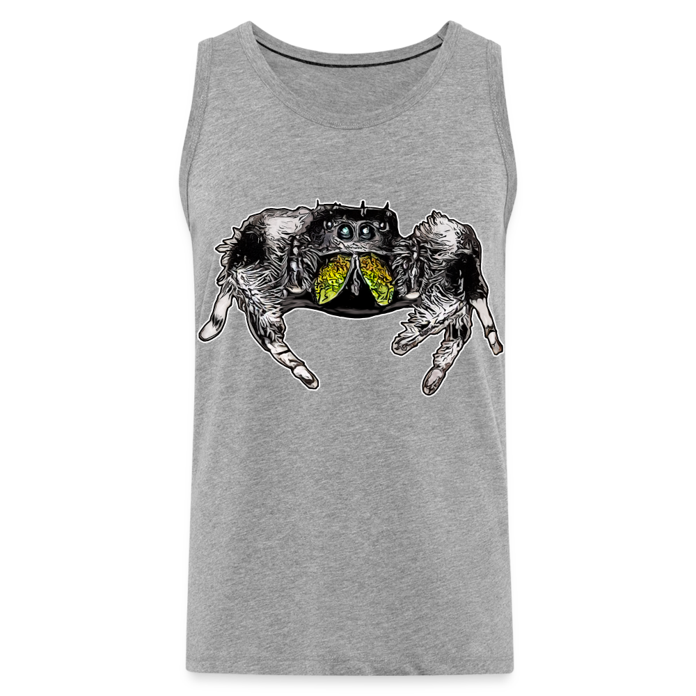 Männer Tank Top Phidippus regius Rastafari male - Grau meliert