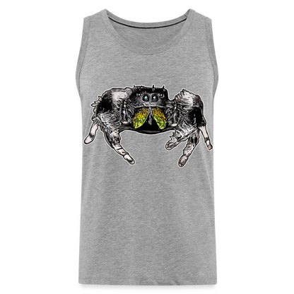 Männer Tank Top Phidippus regius Rastafari male - Grau meliert