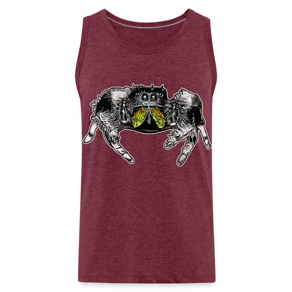 Männer Tank Top Phidippus regius Rastafari male - Bordeauxrot meliert
