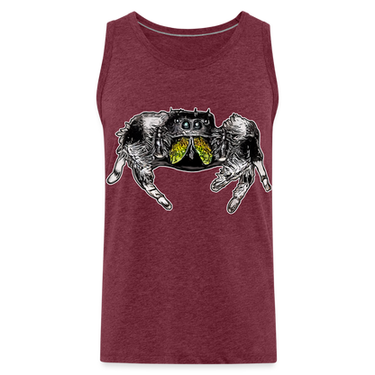 Männer Tank Top Phidippus regius Rastafari male - Bordeauxrot meliert