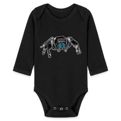 Baby Body lang Phidippus regius Everglades male - Schwarz