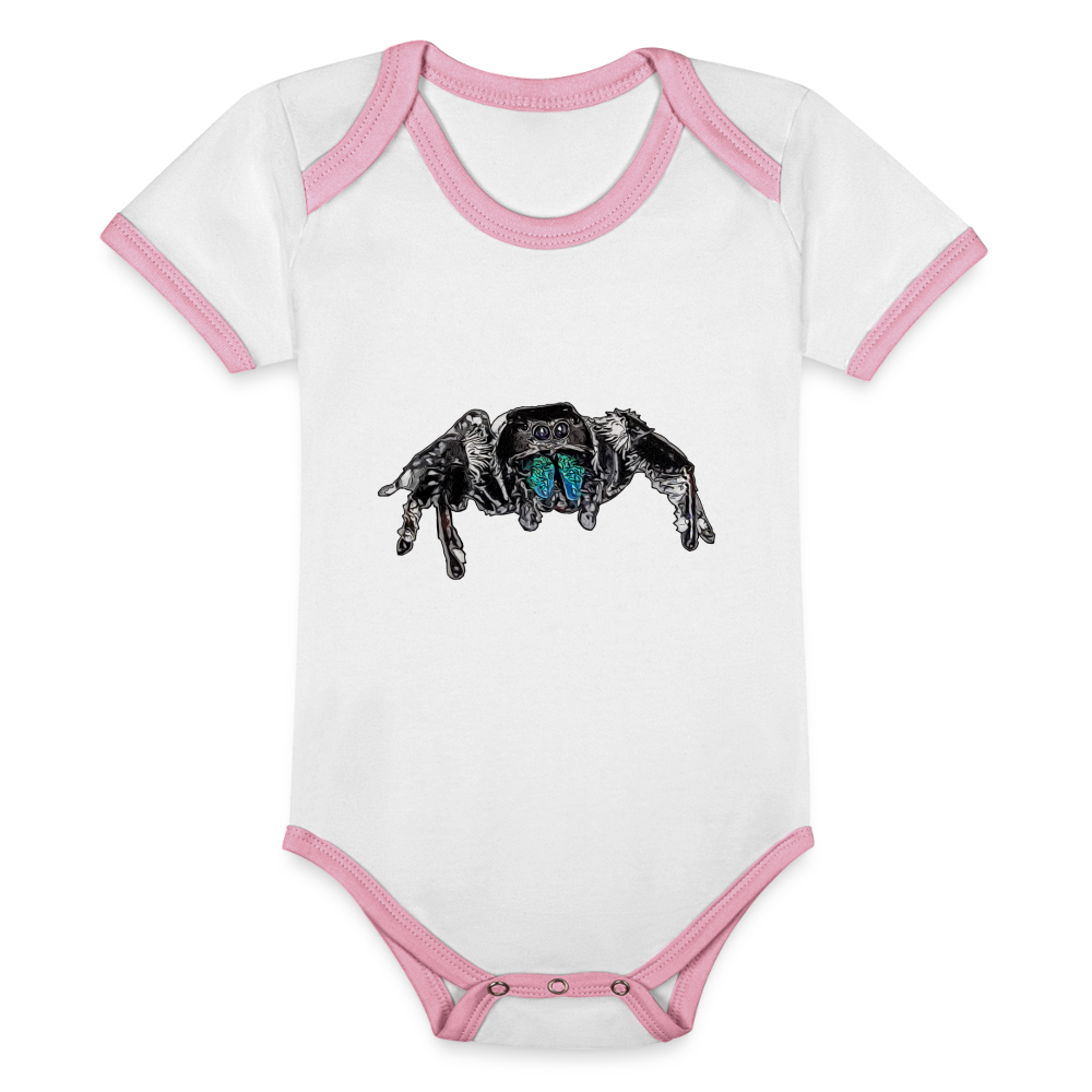 Baby Kontrastbody kurz Phidippus regius Everglades male - Weiß/Rose