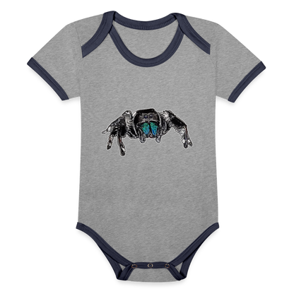 Baby Kontrastbody kurz Phidippus regius Everglades male - Grau meliert/Navy