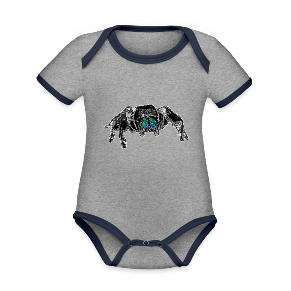 Baby Kontrastbody kurz Phidippus regius Everglades male - Grau meliert/Navy