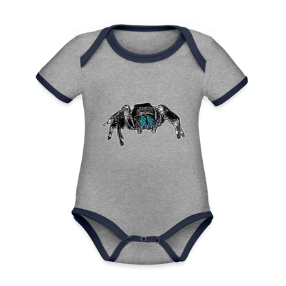 Baby Kontrastbody kurz Phidippus regius Everglades male - Grau meliert/Navy