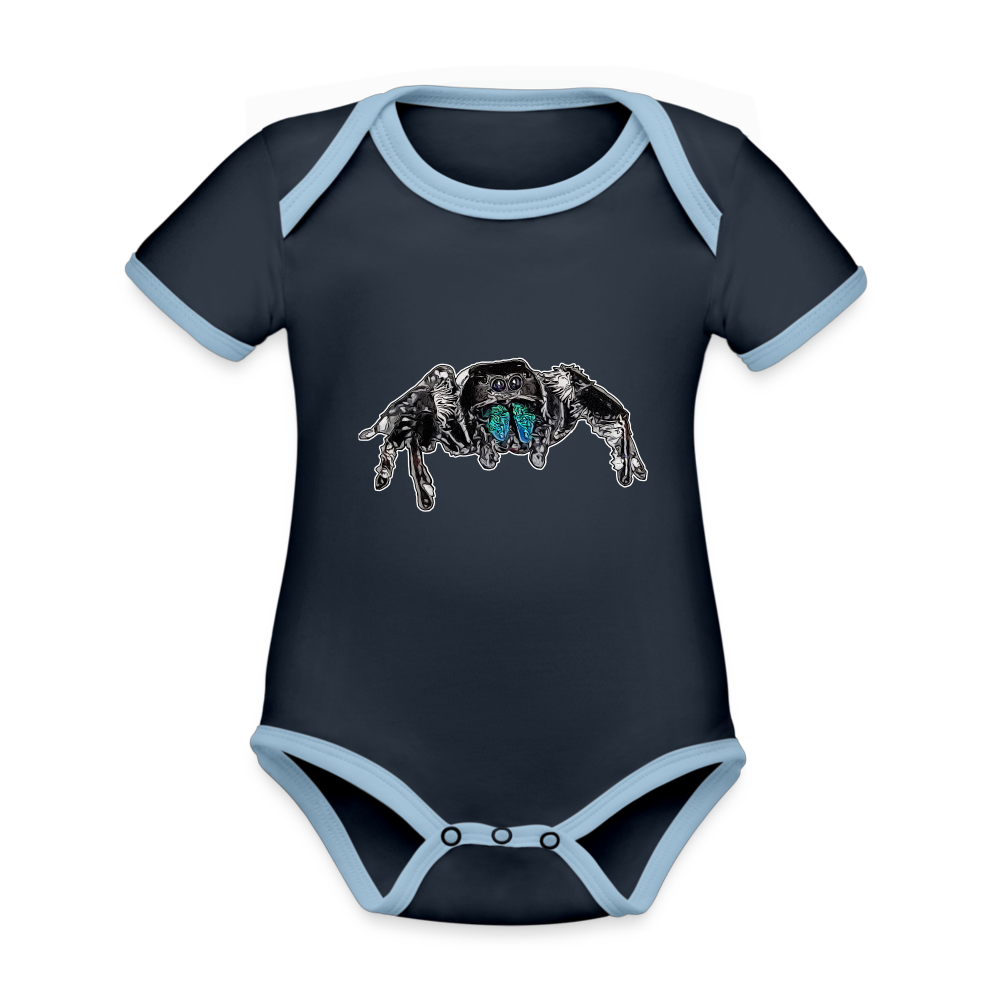 Baby Kontrastbody kurz Phidippus regius Everglades male - Navy/Himmelblau