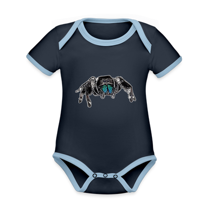 Baby Kontrastbody kurz Phidippus regius Everglades male - Navy/Himmelblau