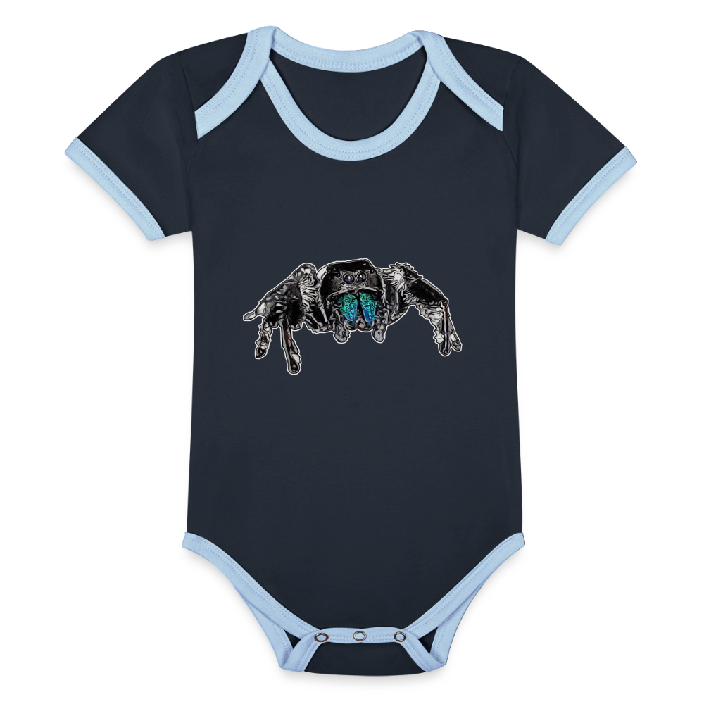 Baby Kontrastbody kurz Phidippus regius Everglades male - Navy/Himmelblau