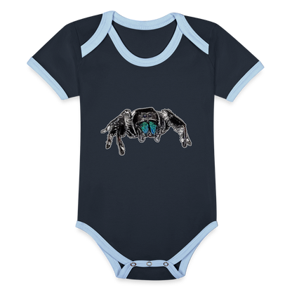Baby Kontrastbody kurz Phidippus regius Everglades male - Navy/Himmelblau