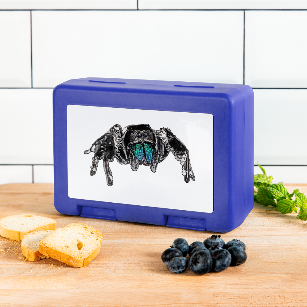 Lunchbox Phidippus regius Everglades male - Royalblau