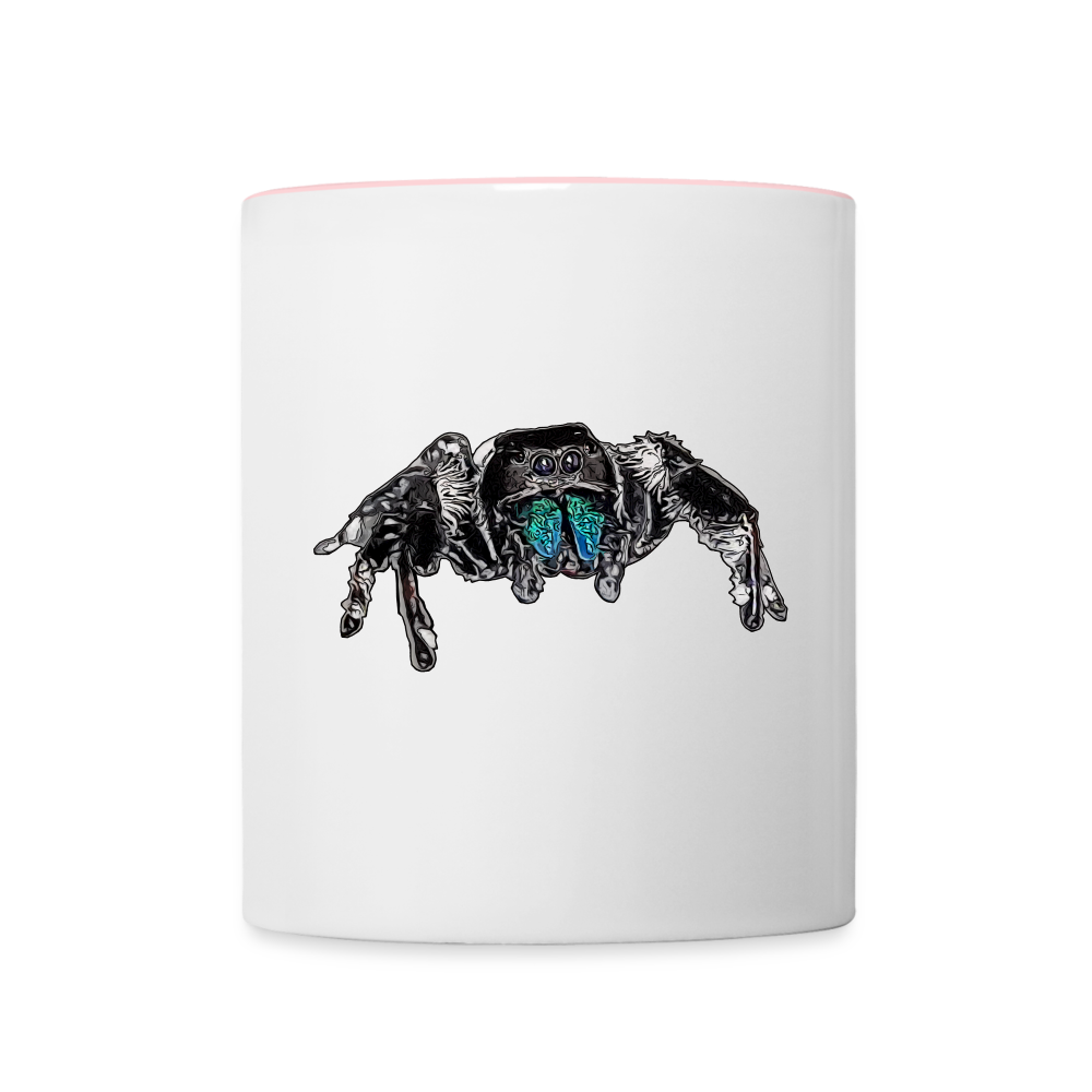 Tasse farbig Phidippus regius Everglades male - Weiß/Pink