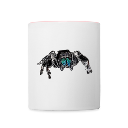 Tasse farbig Phidippus regius Everglades male - Weiß/Pink