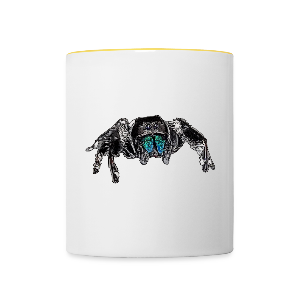 Tasse farbig Phidippus regius Everglades male - Weiß/Gelb