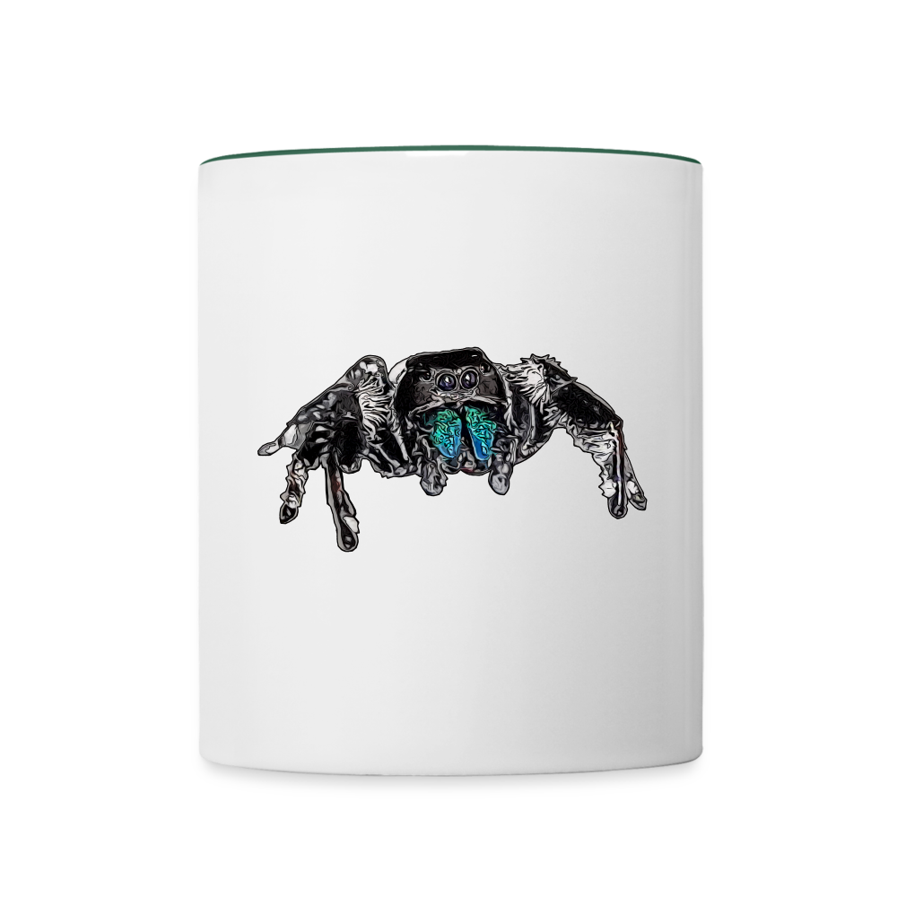 Tasse farbig Phidippus regius Everglades male - Weiß/Dunkelgrün