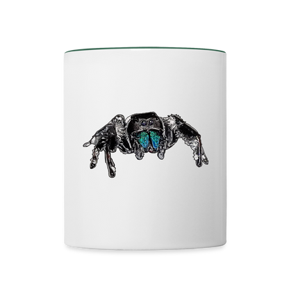 Tasse farbig Phidippus regius Everglades male - Weiß/Dunkelgrün