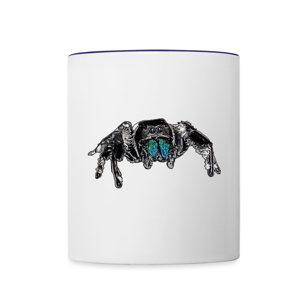 Tasse farbig Phidippus regius Everglades male - Weiß/Kobaltblau