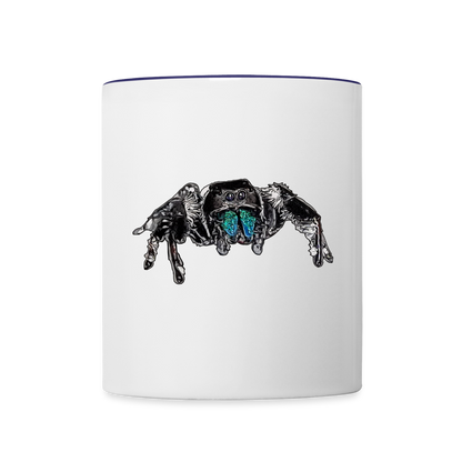 Tasse farbig Phidippus regius Everglades male - Weiß/Kobaltblau