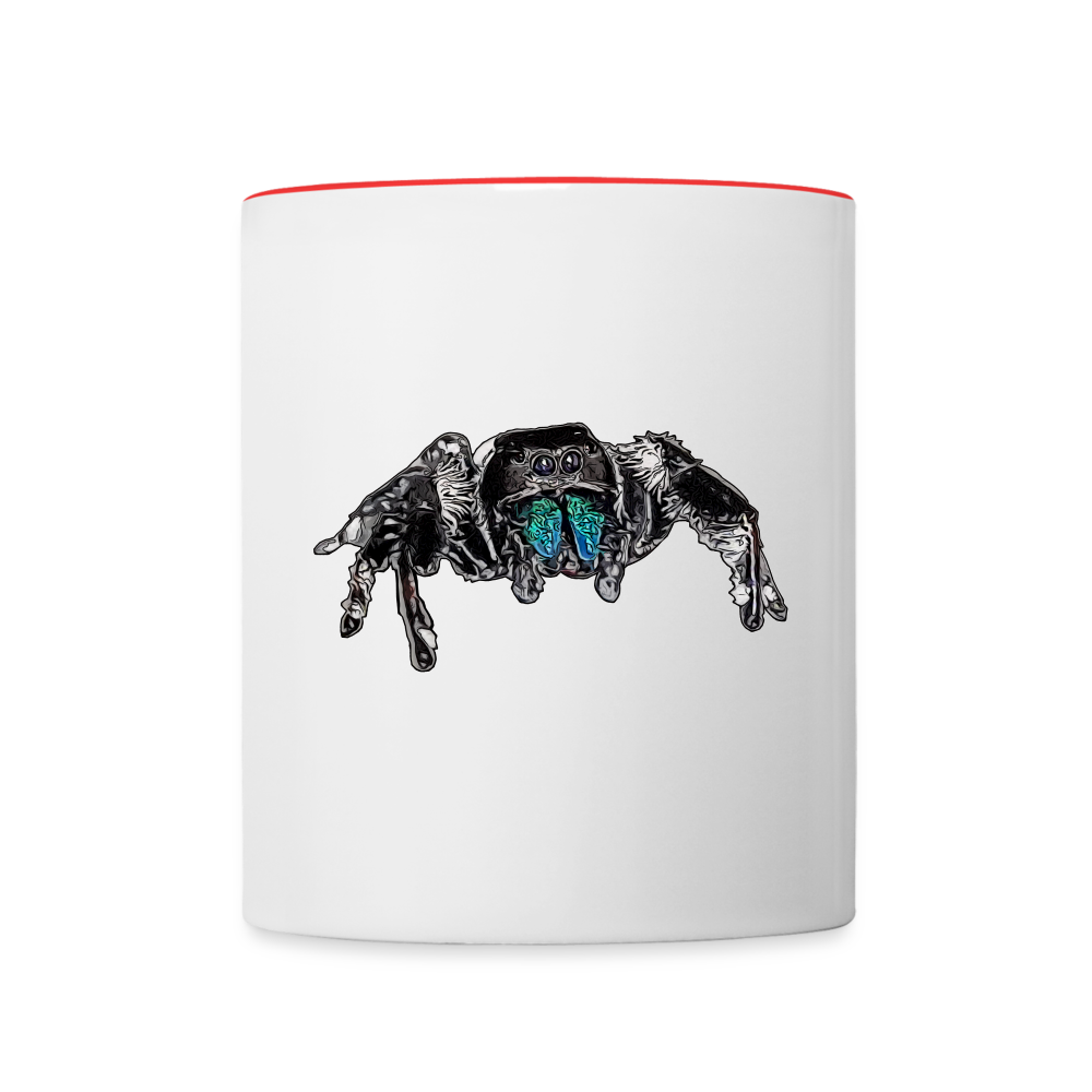 Tasse farbig Phidippus regius Everglades male - Weiß/Rot