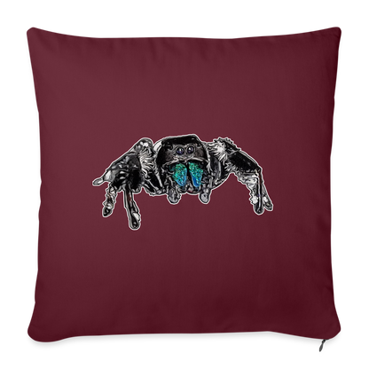 Sofakissen mit Füllung 44 x 44 cm Phidippus regius Everglades male - Burgunderrot