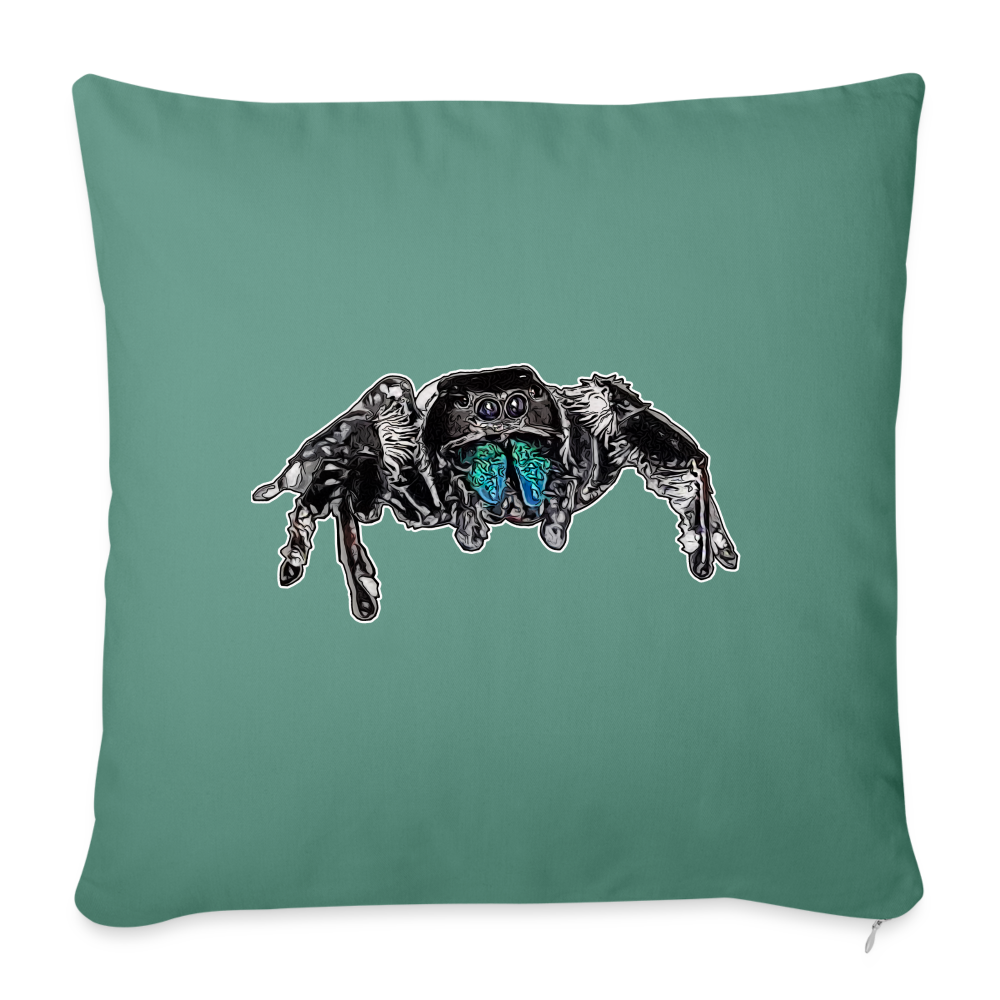 Sofakissen mit Füllung 44 x 44 cm Phidippus regius Everglades male - Tanngrün