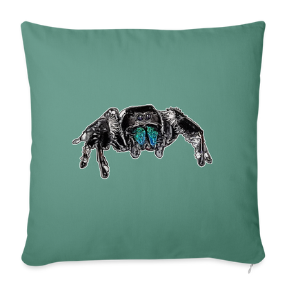 Sofakissen mit Füllung 44 x 44 cm Phidippus regius Everglades male - Tanngrün