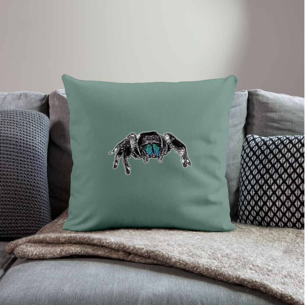 Sofakissen mit Füllung 44 x 44 cm Phidippus regius Everglades male - Tanngrün