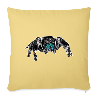 Sofakissen mit Füllung 44 x 44 cm Phidippus regius Everglades male - Hellgelb