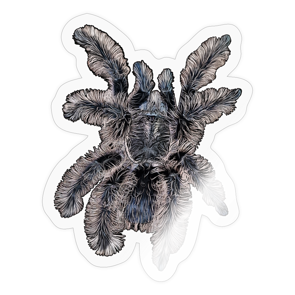 Sticker Tliltocatl albopilosus - Transparent glänzend