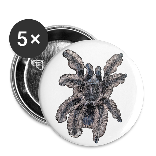 Buttons groß 56 mm (5er Pack) Tliltocatl albopilosus - weiß