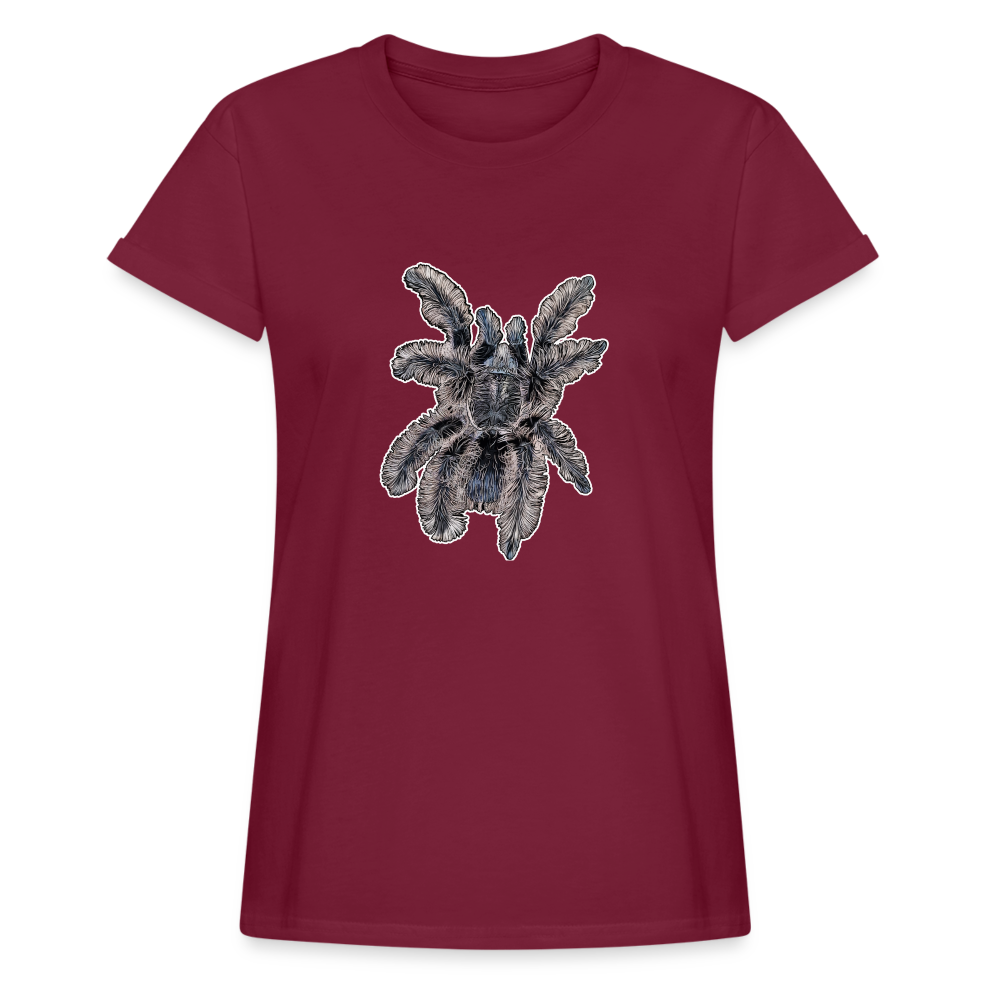 Frauen Oversized T-Shirt Tliltocatl albopilosus - Bordeaux