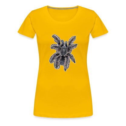 Frauen Basic T-Shirt Tliltocatl albopilosus - Sonnengelb