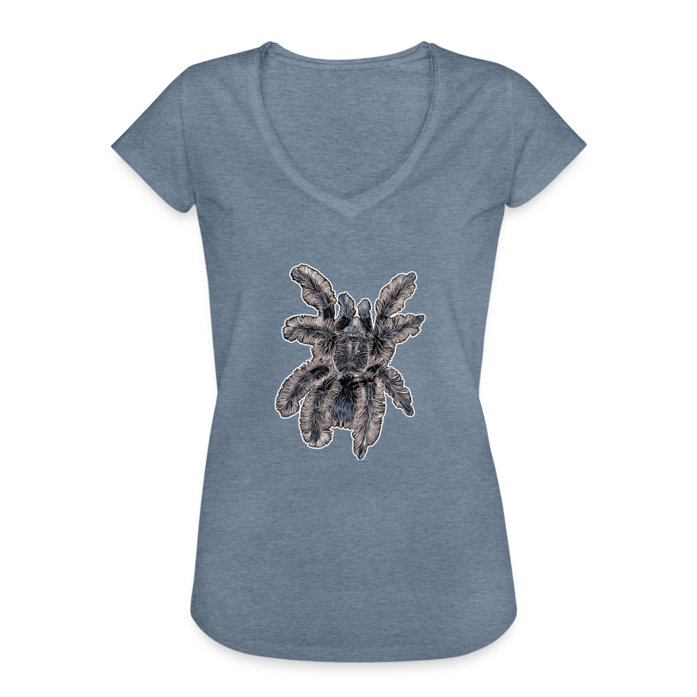 Frauen Vintage T-Shirt Tliltocatl albopilosus - Vintage Denim