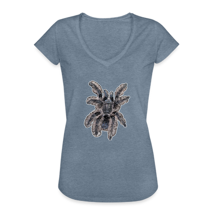 Frauen Vintage T-Shirt Tliltocatl albopilosus - Vintage Denim