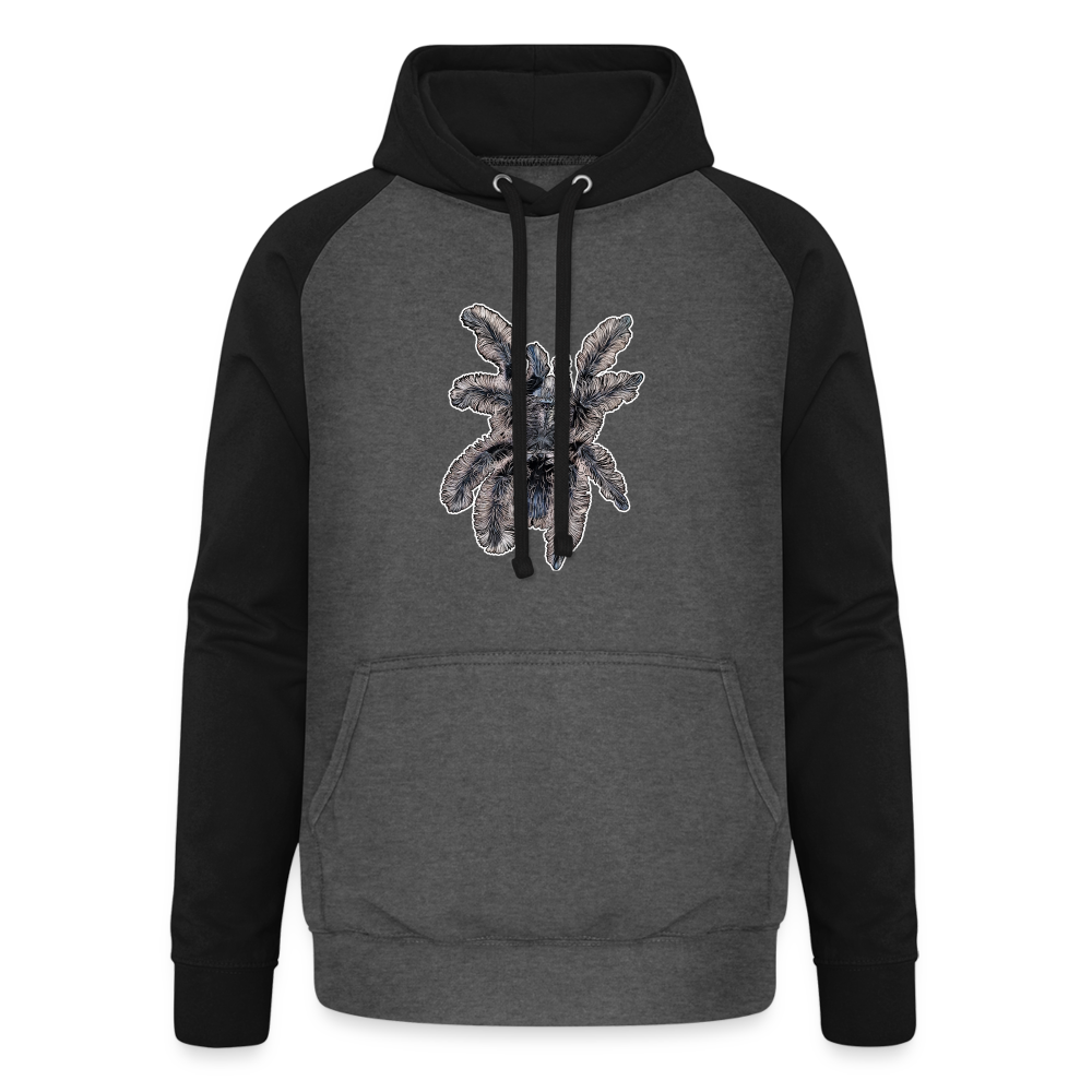 Unisex Baseball Hoodie Tliltocatl albopilosus - Graphit/Schwarz