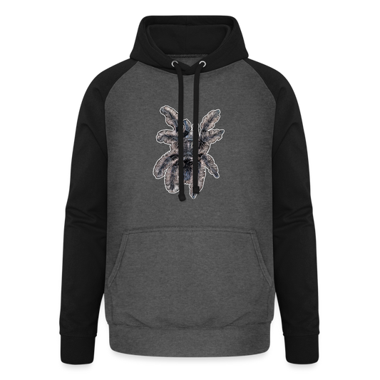 Unisex Baseball Hoodie Tliltocatl albopilosus - Graphit/Schwarz