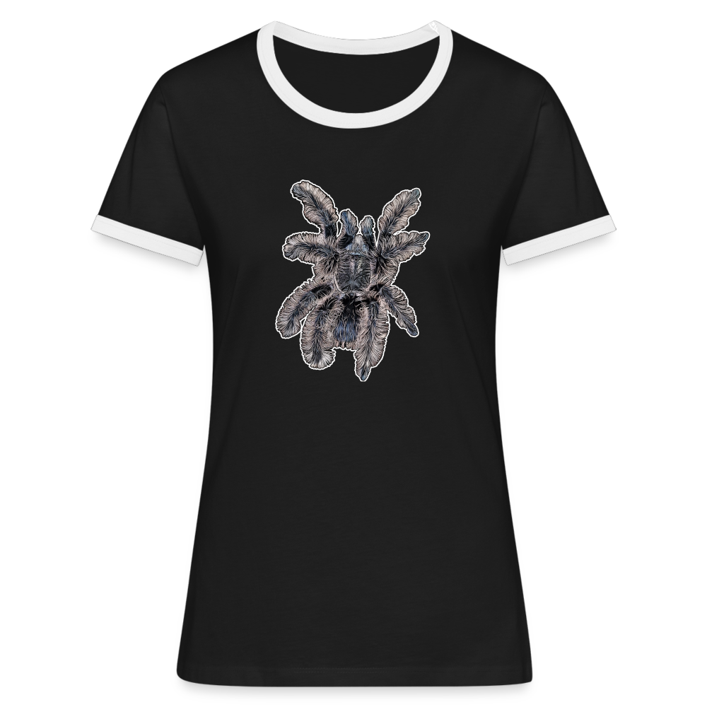 Frauen Kontrast-T-Shirt Tliltocatl albopilosus - Schwarz/Weiß